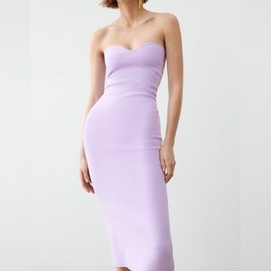 Zara sweetheart neckline knit dress